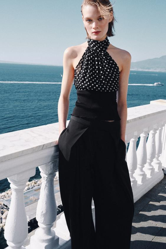 POLKA DOT HALTER TOP | Zara US