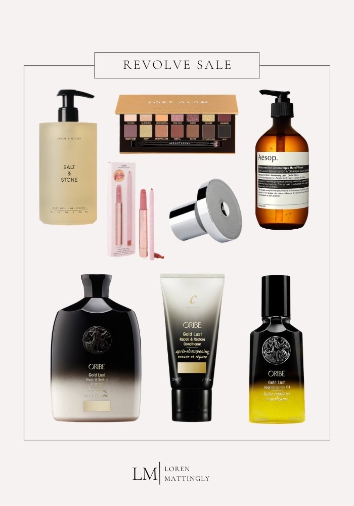 The Revolve beauty sale starts TODAY & some of my absolute favorites are included, so I wanted to get this in front of you fast.

20% off with code BEAUTY20 and y'all, the Oribe Gold Lust lineup alone is worth it. The shampoo, conditioner, and hair oil are things I use consistently and they never go on sale, so when they do I stock up. The Salt & Stone body wash, the Aesop hand wash, the Soft Glam palette, all of it is in this board and all of it is 20% off through the 22nd.

If any of these have been sitting in your cart, now is the time. Linked for you! 🤍

xo, Loren

#ltkrevolve #revolve #revolvesale #revolvebeauty #beauty #ltkbeauty