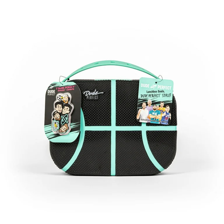 Dude Perfect Lunch Box with Snap Tight Lid, Adjustable Divider, Removable Inner Tray, Black | Walmart (US)