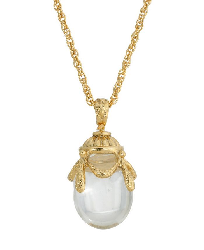 2028 14K Gold Plated Clear Glass Egg Pendant Necklace & Reviews - Necklaces - Jewelry & Watches -... | Macys (US)