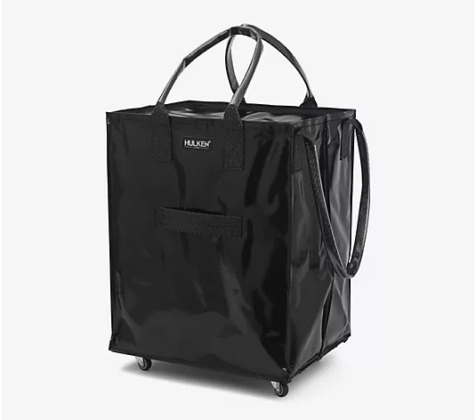 Hulken Large Rolling Tote Bag with Zip Top & Button Closure - QVC.com | QVC