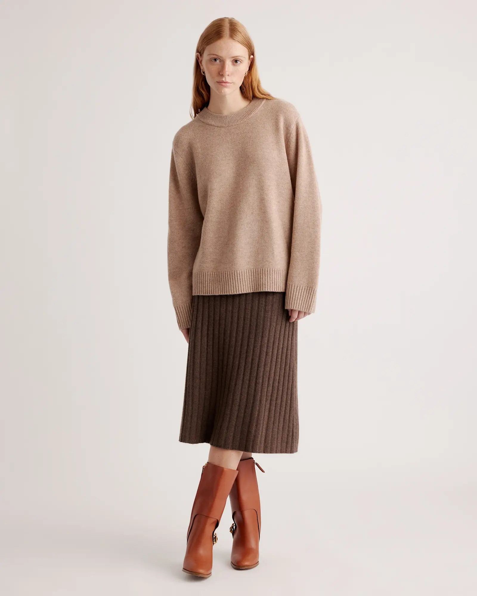 Mongolian Cashmere Oversized Crewneck Sweater | Quince