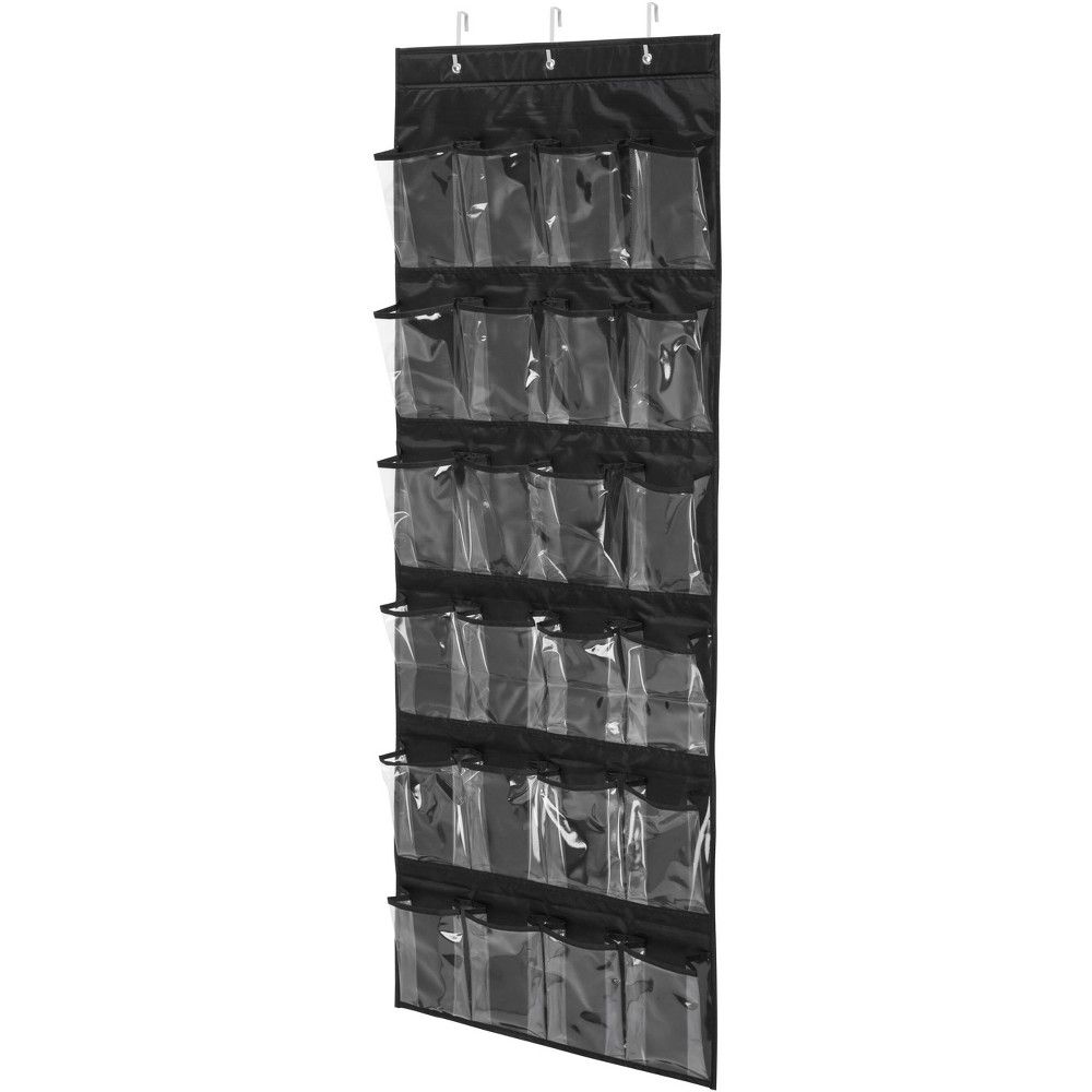 Honey-Can-Do 24 Pocket OTD Hanging Shoe Organizer Black | Target