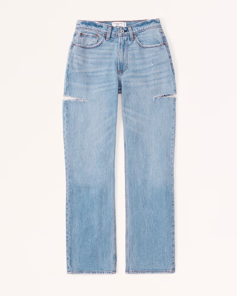 Curve Love Mid Rise Baggy Jean | Abercrombie & Fitch (US)