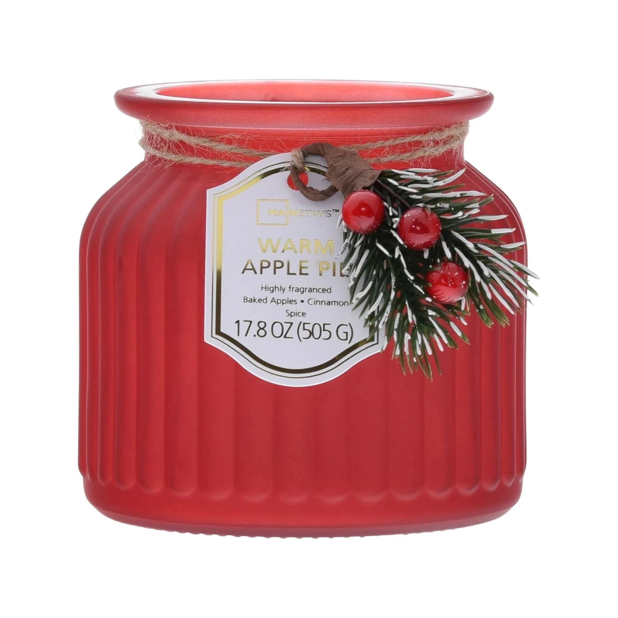 Mainstays 17.5oz 2-Wick Pagoda Jar Candle, Warm Apple Pie | Walmart (US)