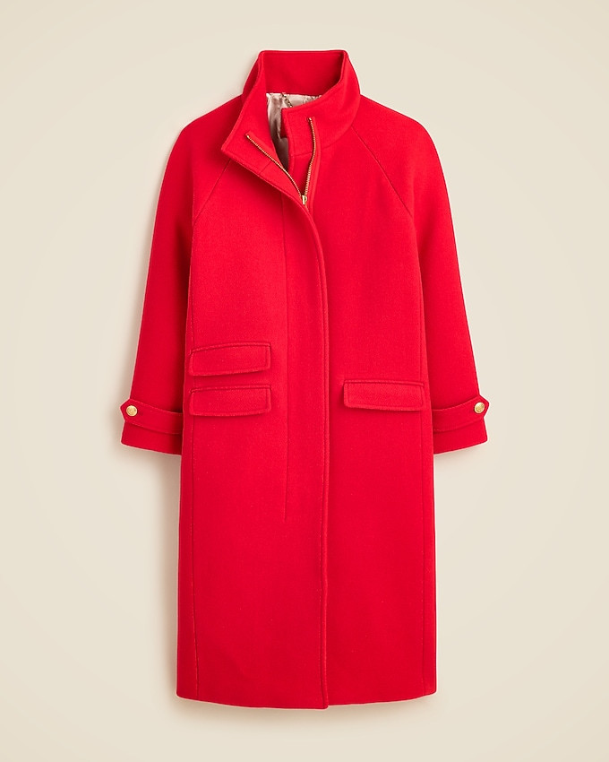 Long Toscana coat in Italian stadium-cloth wool blend | J. Crew US