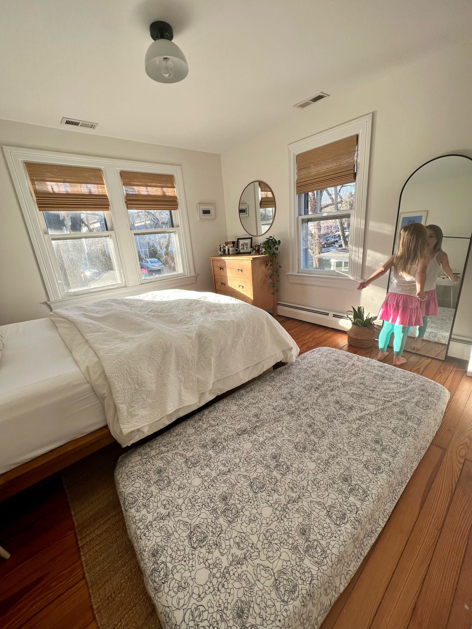 P preparing to tumble on her floor bed (toddler parents - can you relate)? Also how love our bedroom design has evolved since we moved in: lots of natural woods, textures, plants, and some matte black accents. 

#LTKhome #LTKGiftGuide #LTKkids