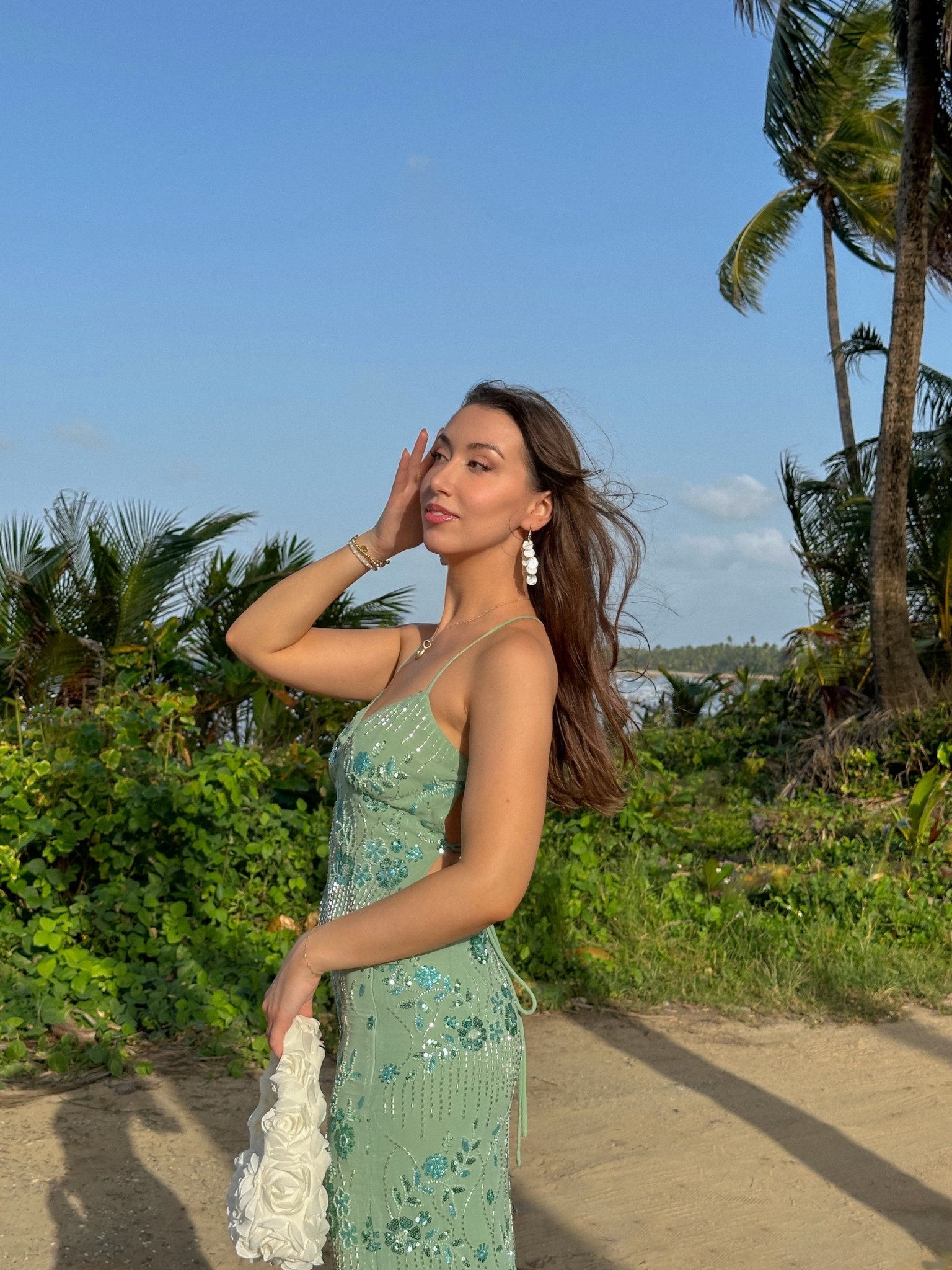 somewhere between sea salt + sequins 🌊🥥🌺🐚

matching set: wearing size US4 in both pieces! shade: mint - the photos online made it look more blue & lighter than it really is lol 👀 this set runs true to size, but if you have larger hips like me and want the skirt to sit low rise, size up!

summer fashion trends 2025, pepper mayo, peppermayo, amazon outfit finds, tropical vacation looks, ibizacore, ibiza outfits, beaded maxi skirt, embellished top, it girl fashion, summer outfits inspo, beaded matching set, peppermayo ootd, summer tropical vacay outfit ideas, pose ideas for girls, pastel beach fashion trends

#LTKTravel #LTKSeasonal #LTKStyleTip