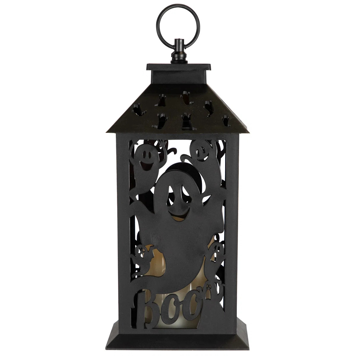 LED Lighted Ghosts Halloween Candle Lantern - 11" - Black | Wayfair North America