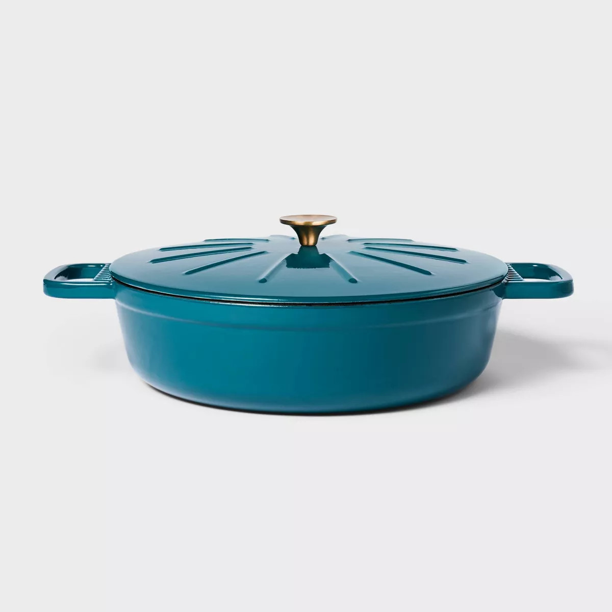 Enameled Cast Iron Braiser Teal - Tabitha Brown for Target | Target