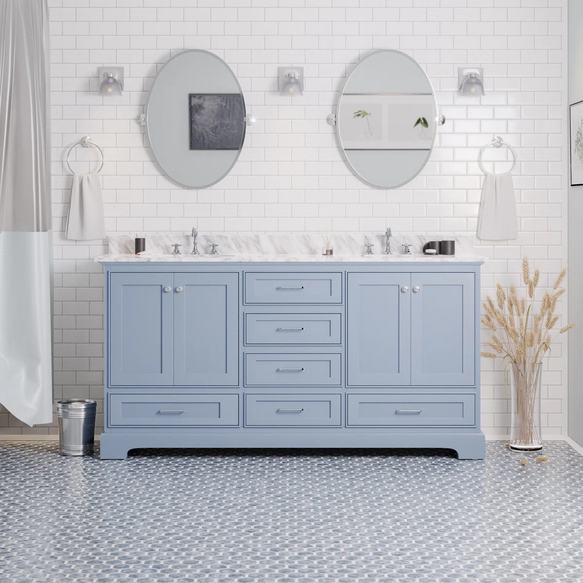 Larosa 72'' Double Bathroom Vanity with Top | Wayfair North America