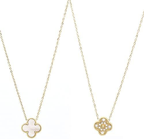 Lucky Good Clover Pendant Necklace For Women Girls,18K Gold Plated Cute Trendy Simple Women's Jew... | Amazon (US)