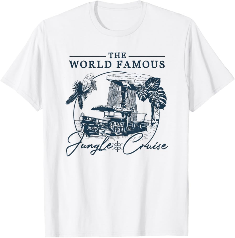 Disney Jungle Cruise World Famous V2 T-Shirt Small | Amazon (US)
