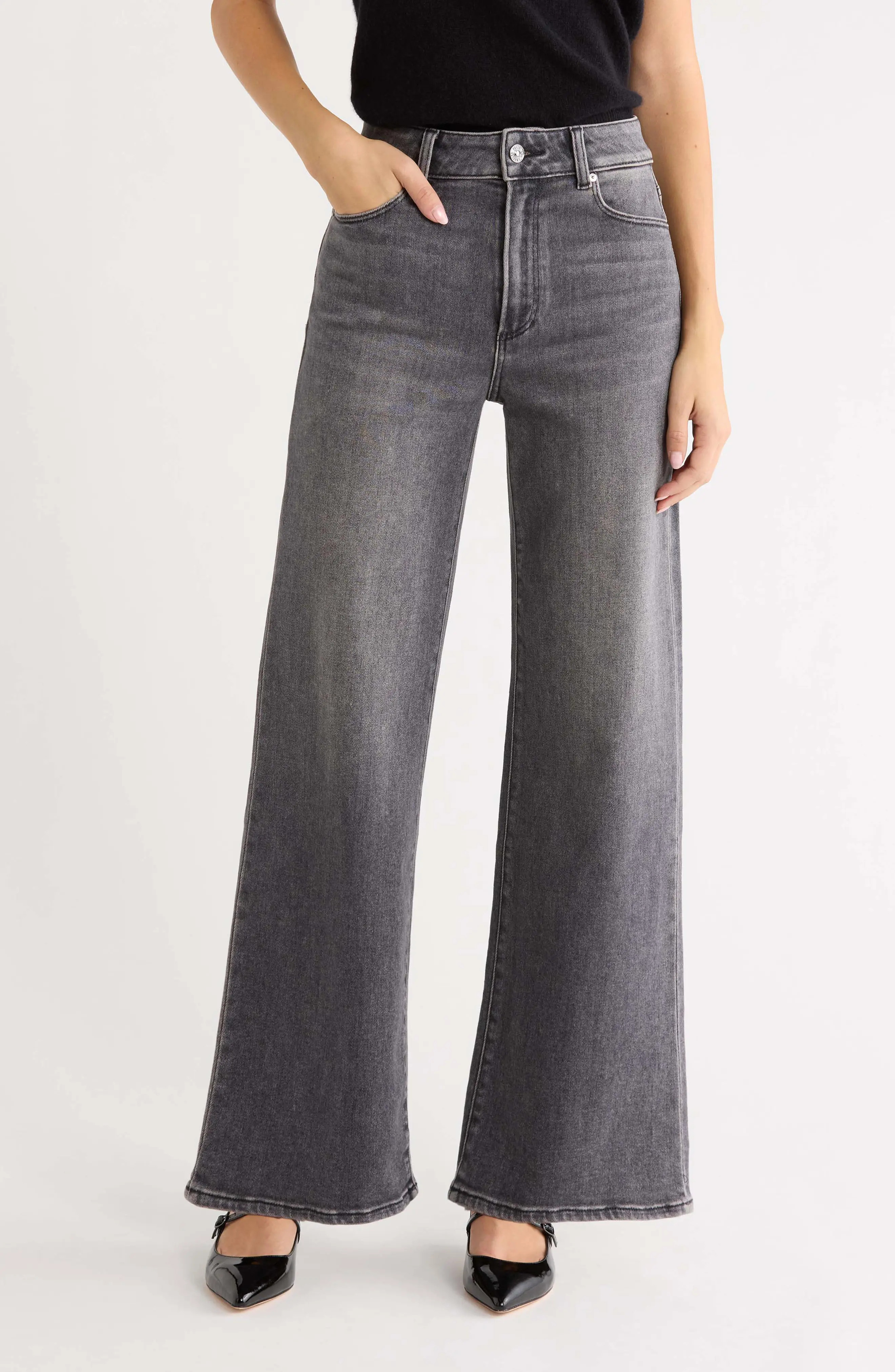 PAIGE Anessa High Waist Wide Leg Jeans (Women) | Nordstrom | Nordstrom