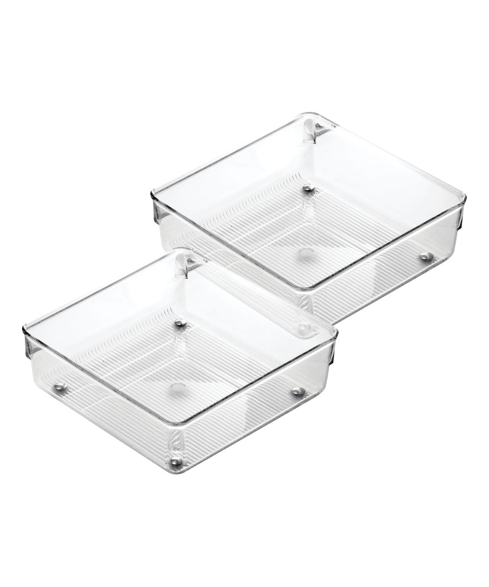 iDesign Cabinet and Pantry Organizers Clear - 6'' Linus Drawer Organizer - Set of Two | Zulily