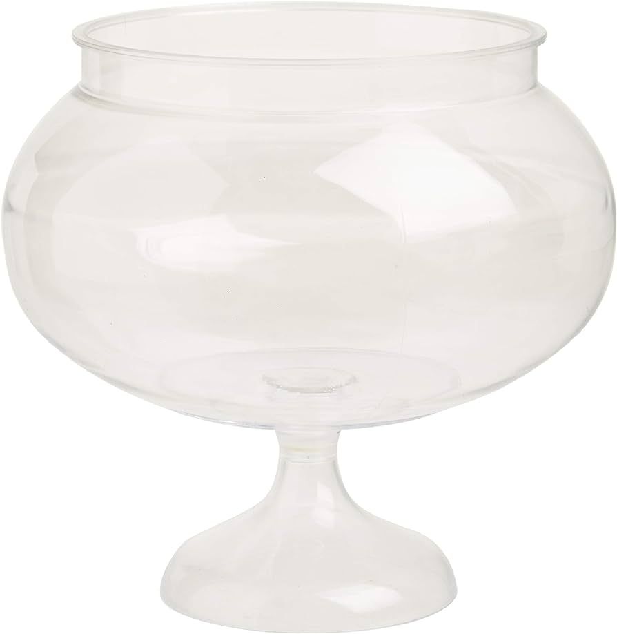 Clear Plastic Short Round Pedestal Jar - 6.25", 1 Piece - Perfect for Weddings, Birthdays & Celeb... | Amazon (US)