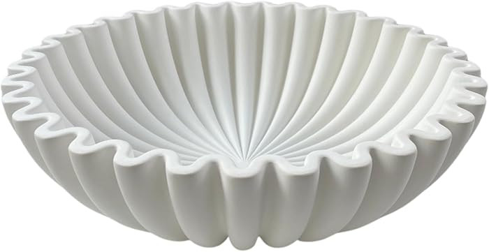 OAKOA Concrete Decorative Bowl - White Large Decorative Bowls for Home Decor - Coffee Table Bowl ... | Amazon (US)