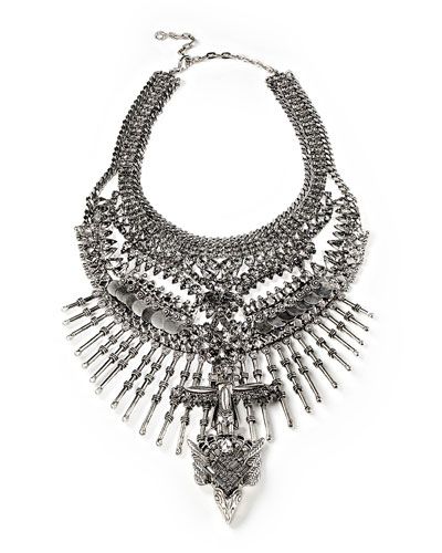 Falkor II Totem Crystal Statement Necklace | Neiman Marcus