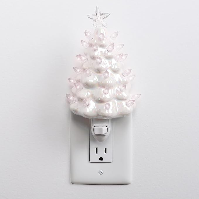 Milltown Merchants Ceramic Christmas Tree Night Light - Plugin Christmas Tree with Lights - Light... | Amazon (US)
