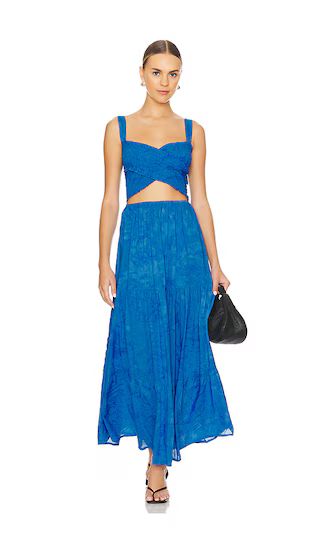 Waverly Maxi Dress in Batik Salt Pacific | Royal Blue Dress | Dusty Blue Dress | Revolve Clothing (Global)