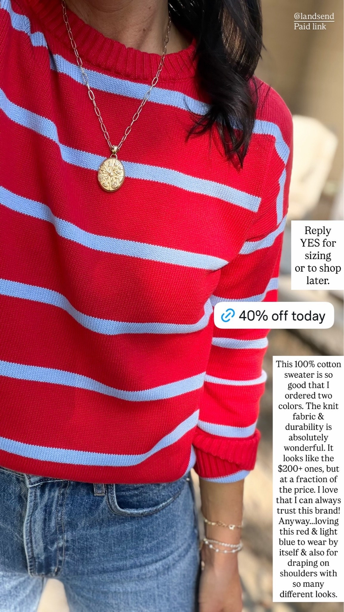 This sweater is 100% cotton and comes in several color variations! It's truly a great fit and wonderful quality. 

fall sweater, women's sweater, fall outfit, fall style 

 #LTKootd #LTKmomlife #LTKSeasonal