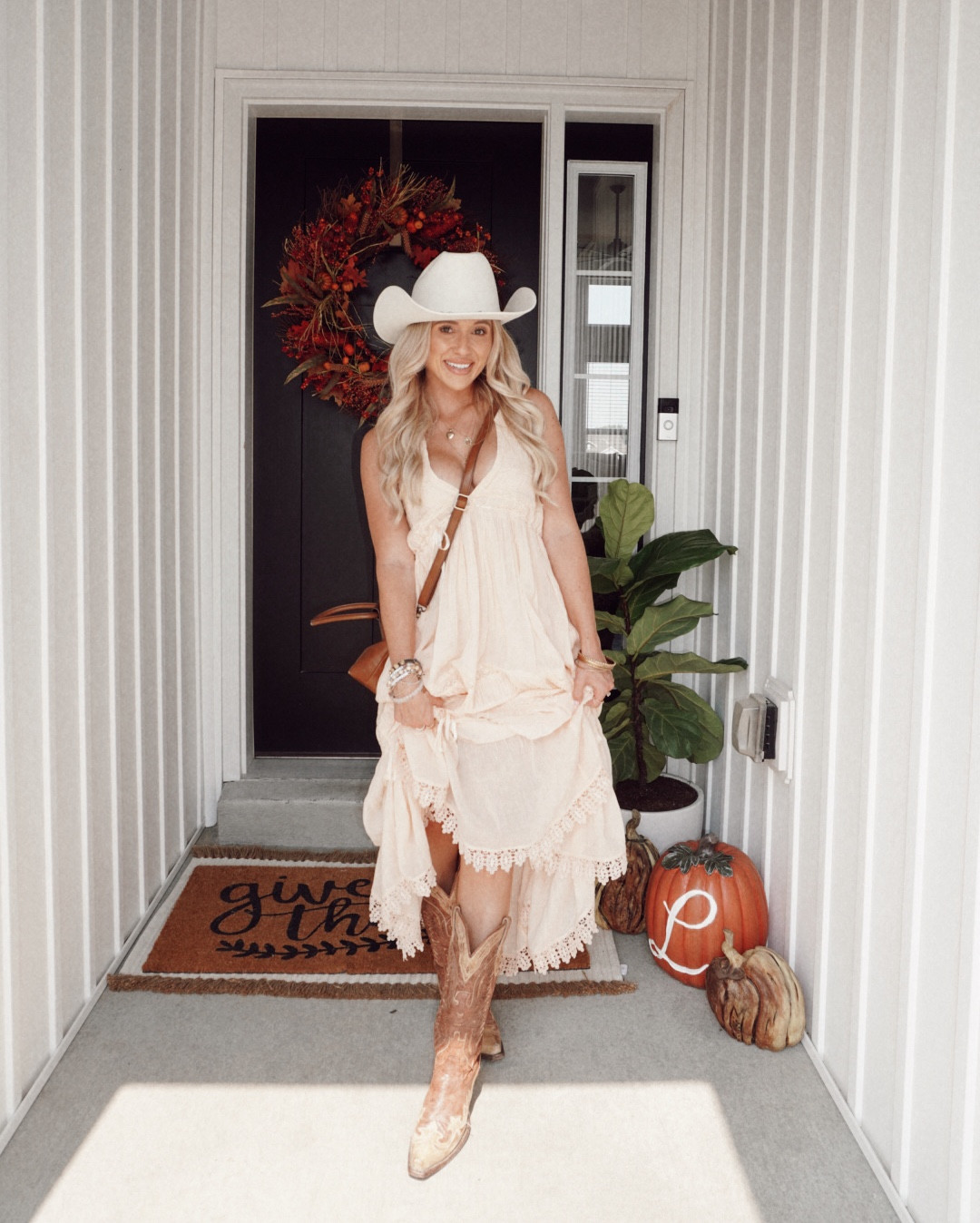 Style this beautiful maxi dress with me I have paired it with some of my most vintage cowgirl boots that I have they are corrals and I’ve literally had them since I was like 14! 😂 

This dress comes in this light pink color, but then also in a pale blue! 
This dress would be perfect for fall family photos. It’s perfect for any baby showers that you’re going to! I originally saw this on Hunter Premo and she wore it to her friends baby shower! Instantly had to have it seriously such a beautiful piece that will never go out of style! And can take you through so many transitions in life!!  #ltkseasonal #ltku #ltkfamily

#LTKBaby #LTKSeasonal #LTKFamily
