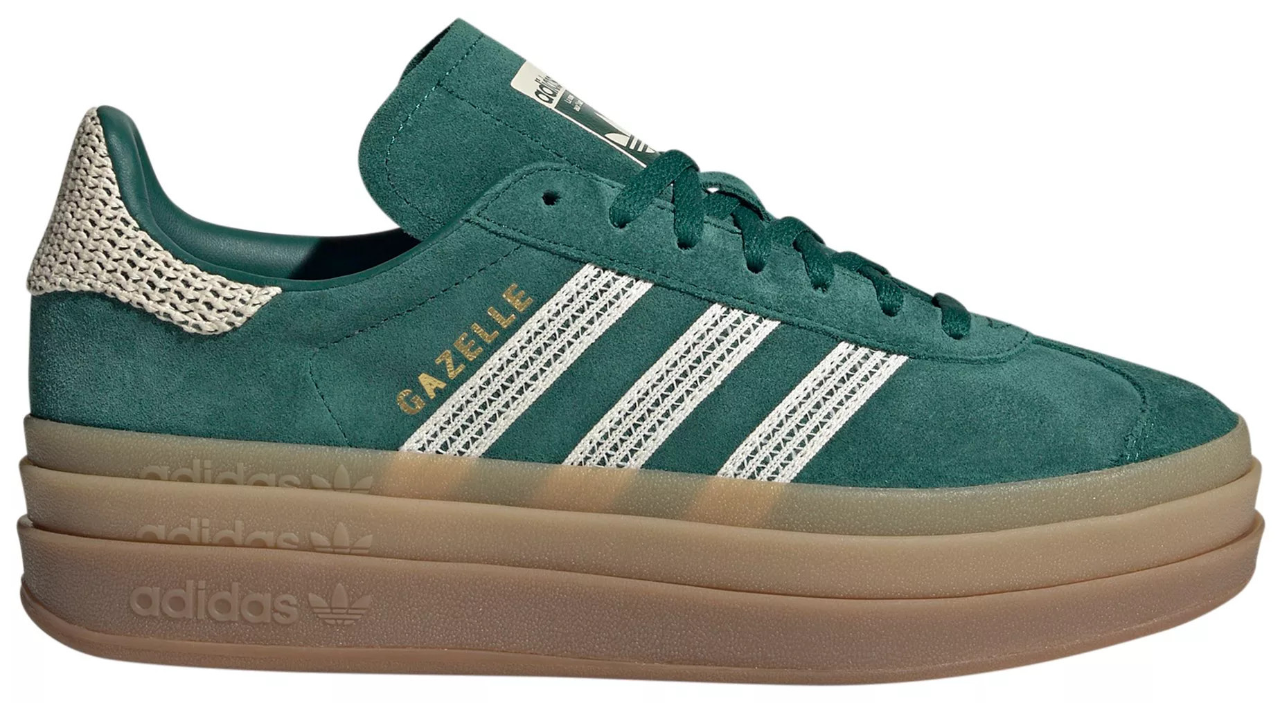 adidas Originals Women's Gazelle Bold Shoes, Size 6.5, Green/Gum | DICK'S Sporting Goods