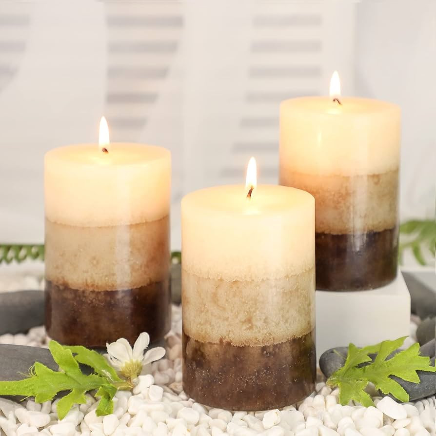 Pillar Candles Vanilla Cupcake Scented Immeiscent Aromatherapy Candle 50+ Hours Clean Burning Lon... | Amazon (US)