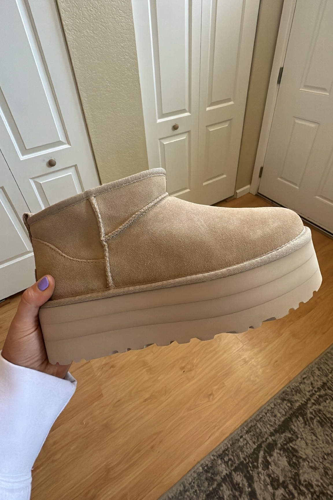 NEW ultra mini Uggs in the color mustard seed 

#LTKcurves #LTKshoecrush #LTKSeasonal