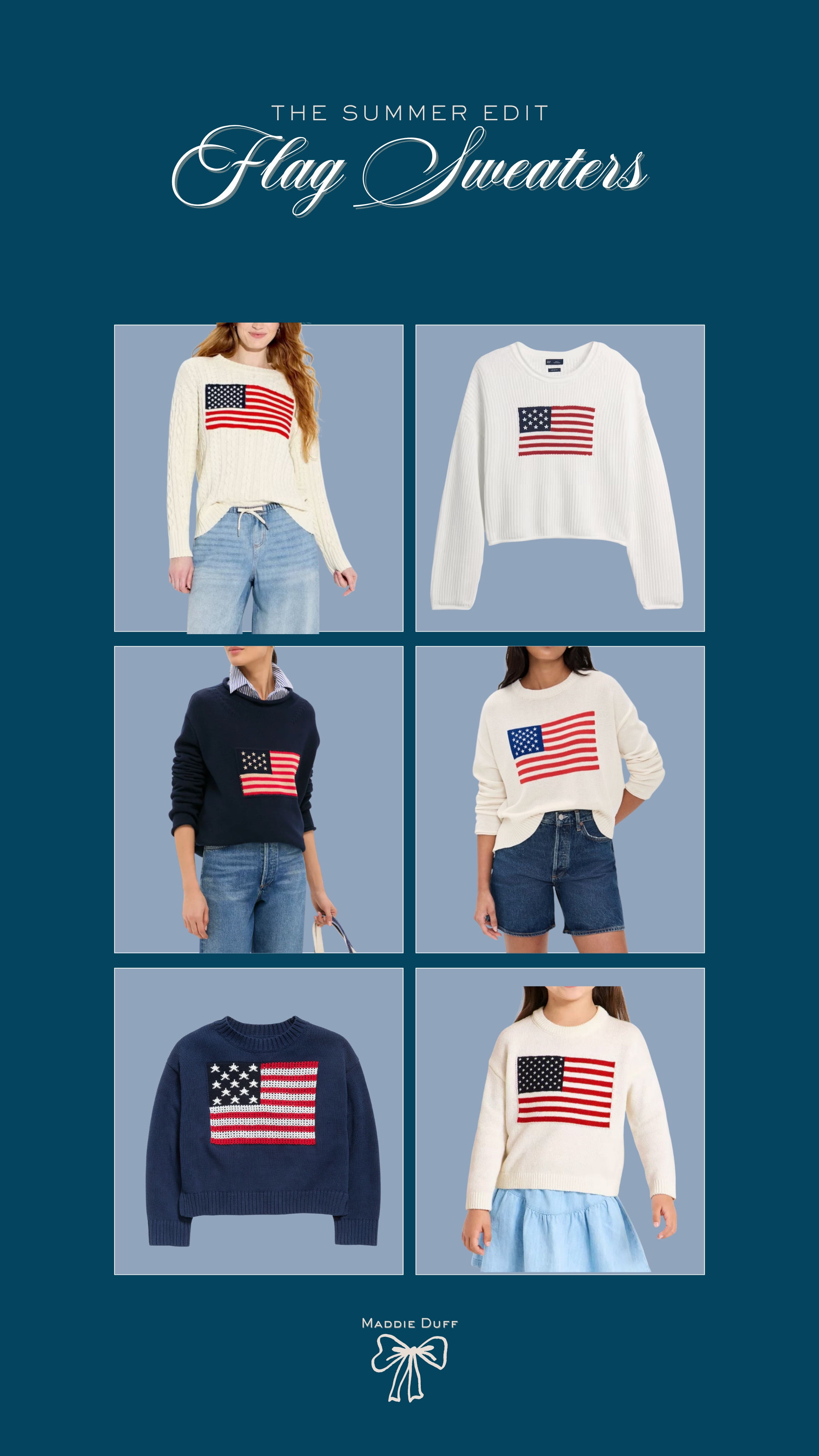 Rounding up some flag sweaters for summer at all different $$, and a few for kids!

red white and blue, flag sweaters, summer outfits, 4th of july outfits 

 #LTKSeasonal