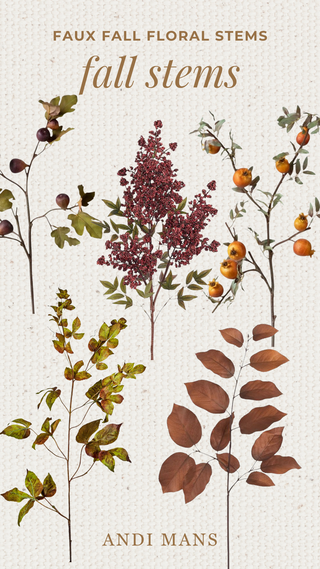 Faux fall floral stems I love for an earthy, modern, neutral organic home for this Autumn! 

 #LTKSeasonal #LTKOver40 #LTKHome