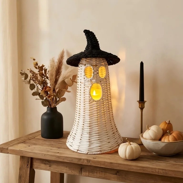 Yes, please! Wicker ghost with witch hat.  So cute for fall

#LTKSeasonal #LTKHome #LTKSaleAlert