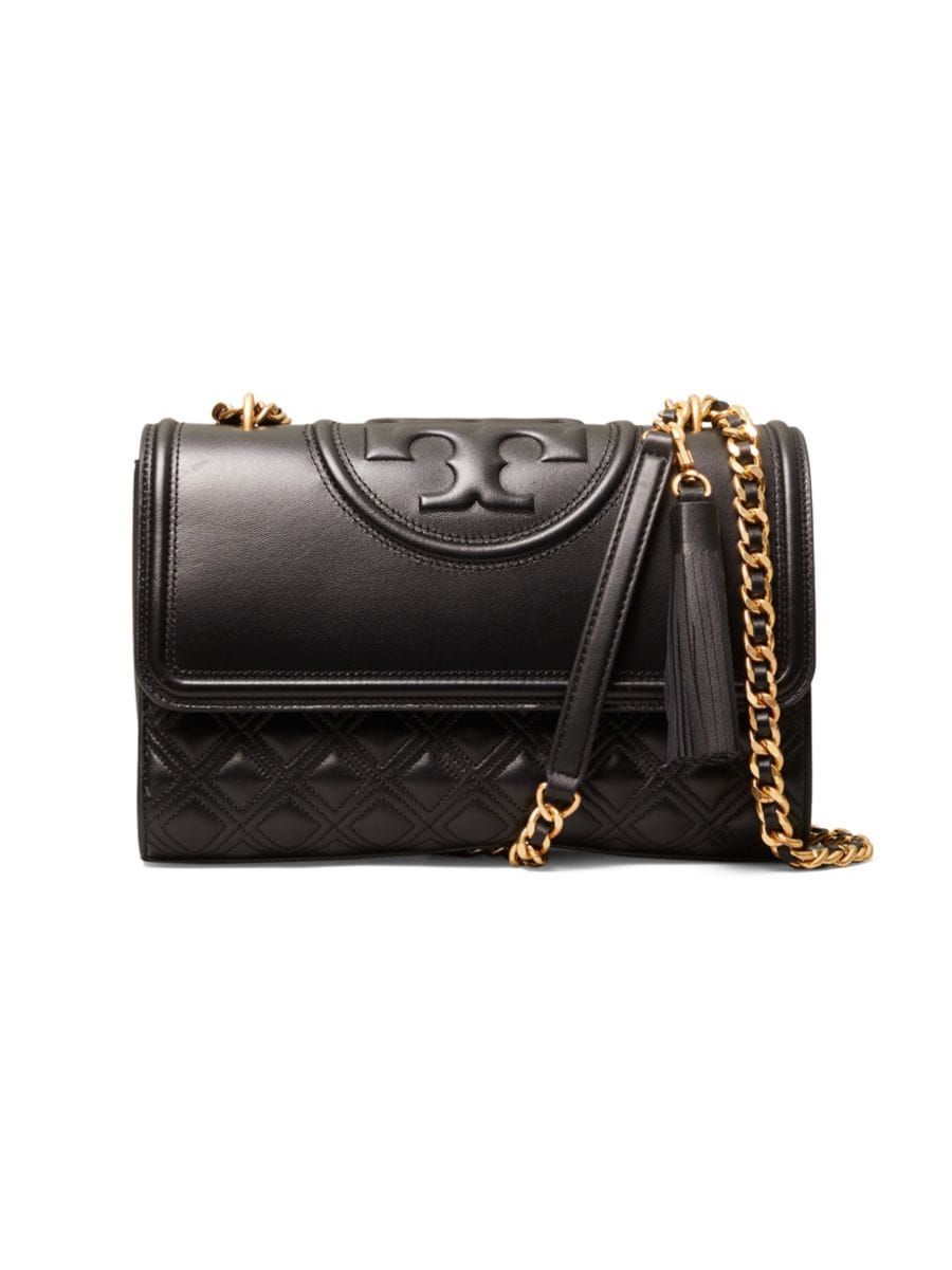 Tory Burch Fleming Convertible Leather Shoulder Bag | Saks Fifth Avenue
