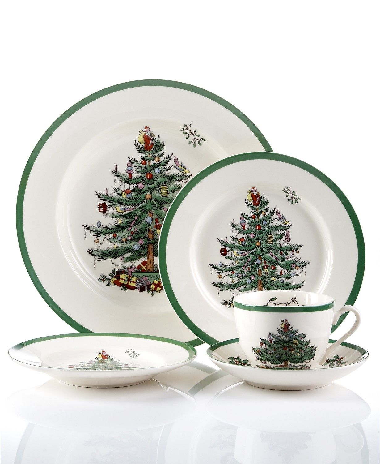 Spode Christmas Tree Dinnerware 5 Pc. Place Setting & Reviews - Fine China - Macy's | Macys (US)