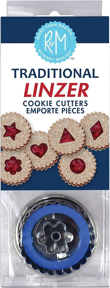 R&M International Traditional Linzer Cookie Cutters, Diamond, Heart, Flower, Triangle, Star, Circ... | Amazon (US)