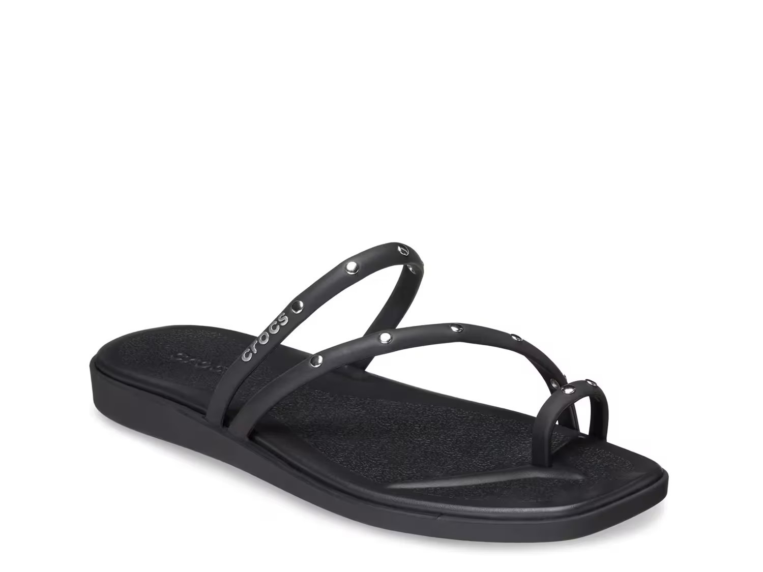 Crocs Miami Studded Sandal | Women's | Black | Size 8 | Sandals | DSW