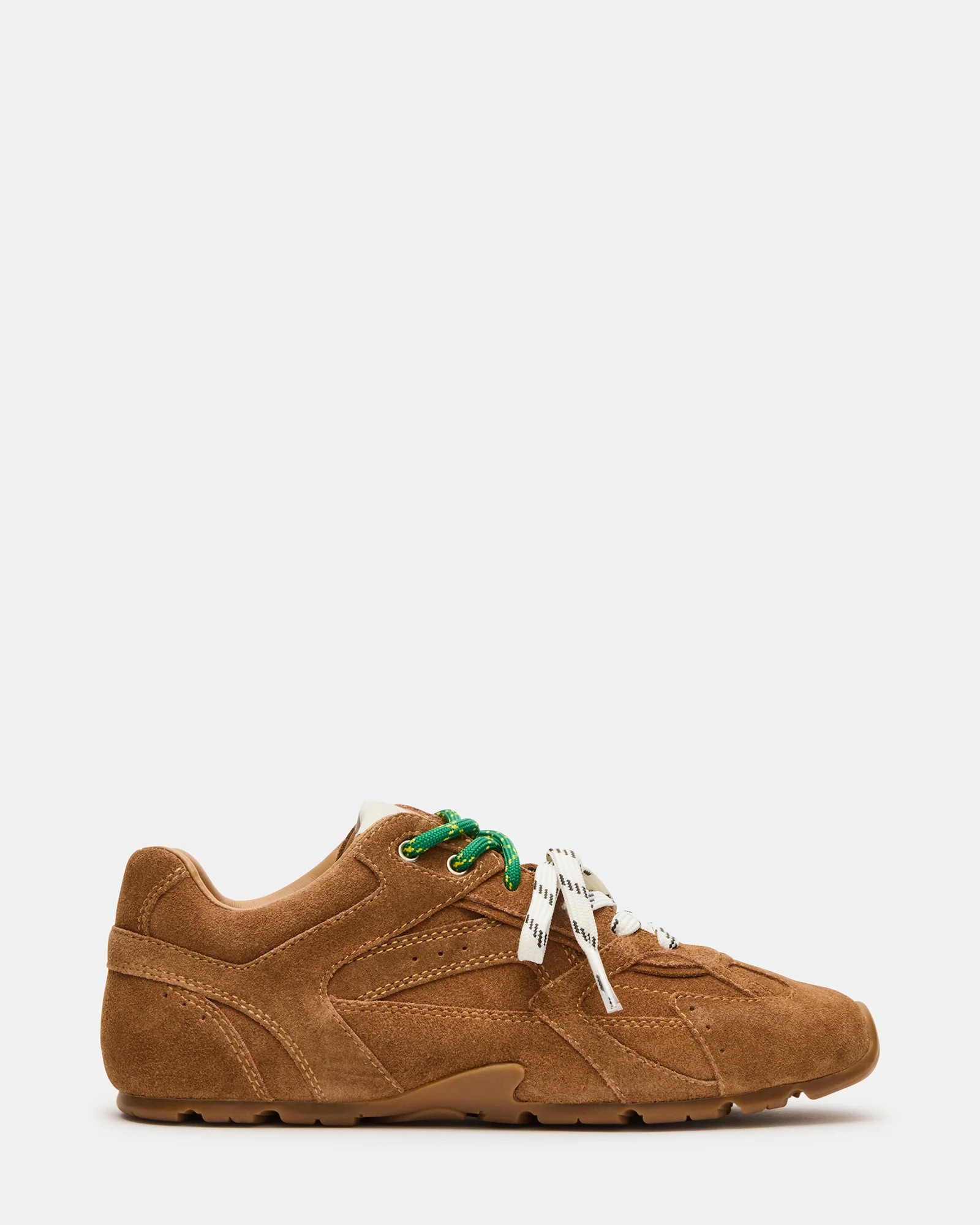 AZIEL Camel Suede Low-Top Lace-Up Women's Sneakers | Steve Madden (US)