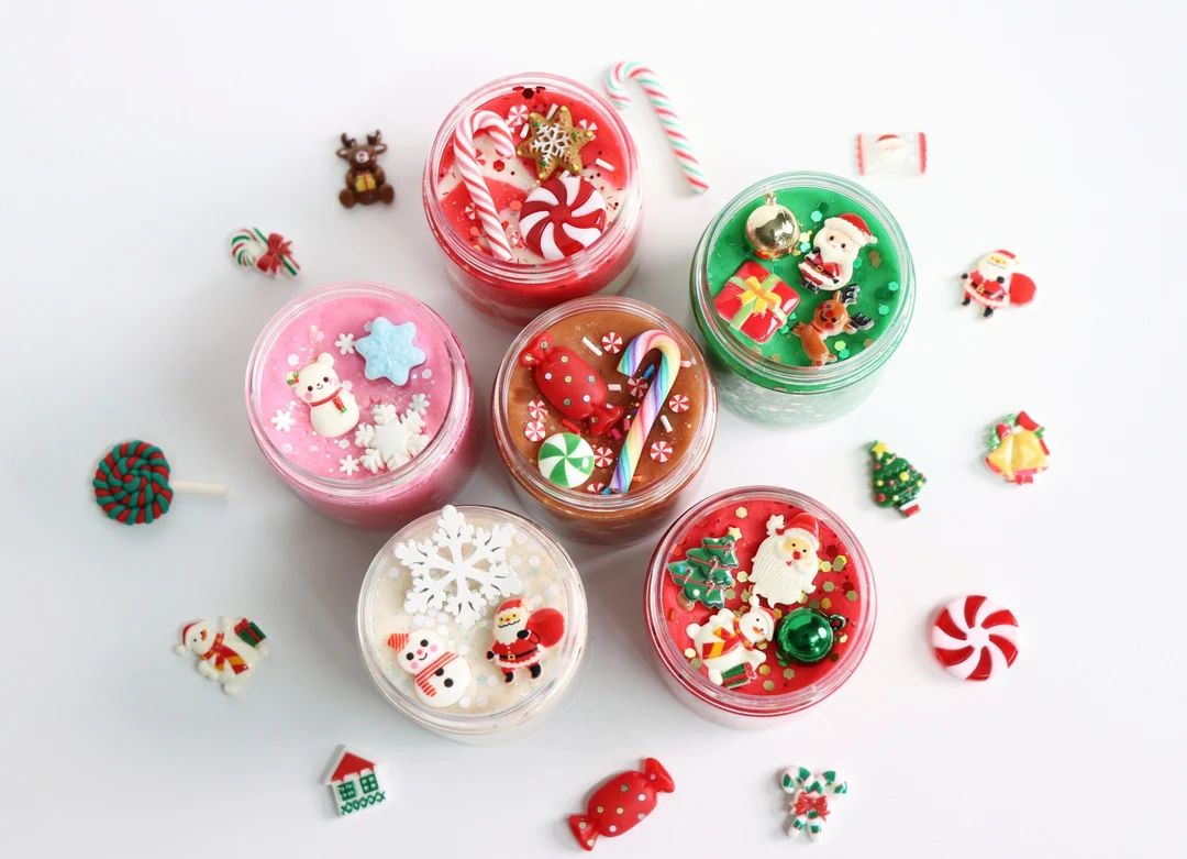 Christmas Playdough Kit Holiday Playdough Party Favor Jars - Etsy | Etsy (US)