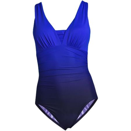 Women's SlenderSuit Grecian Tummy Control Chlorine Resistant One Piece Swimsuit | Lands' End (US)