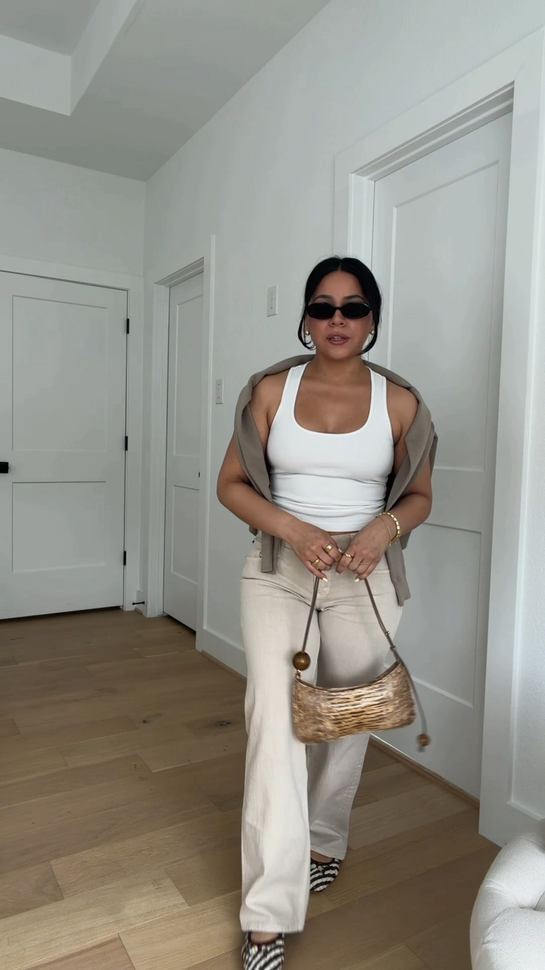 Tank: small
Jeans: 26 short 
Cardigan: xs
Flats: 7 

#LTKPetite #LTKootd #LTKgrwm