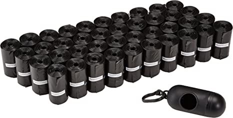 Amazon Basics Dog Poop Bags With Dispenser and Leash Clip, Unscented, Standard, 600 Count, 40 Pac... | Amazon (US)