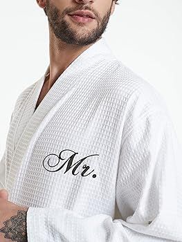 AW BRIDAL Cotton Waffle Robe Couples Spa Robes Kimono Bathrobe Loungewear Dressing Gown Hotel Rob... | Amazon (CA)