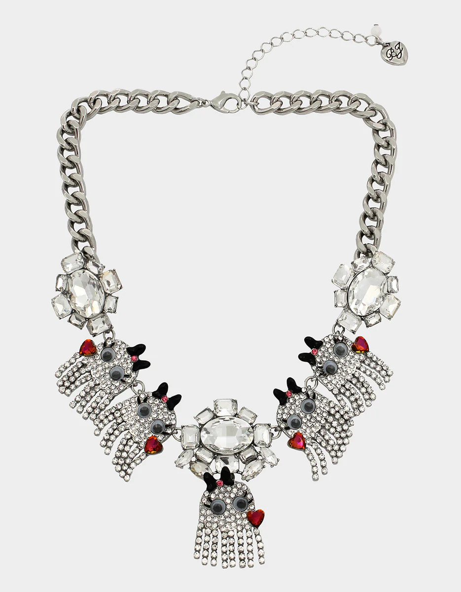 RICH WITCH SHAKY GHOST NECKLACE CRYSTAL | Betsey Johnson