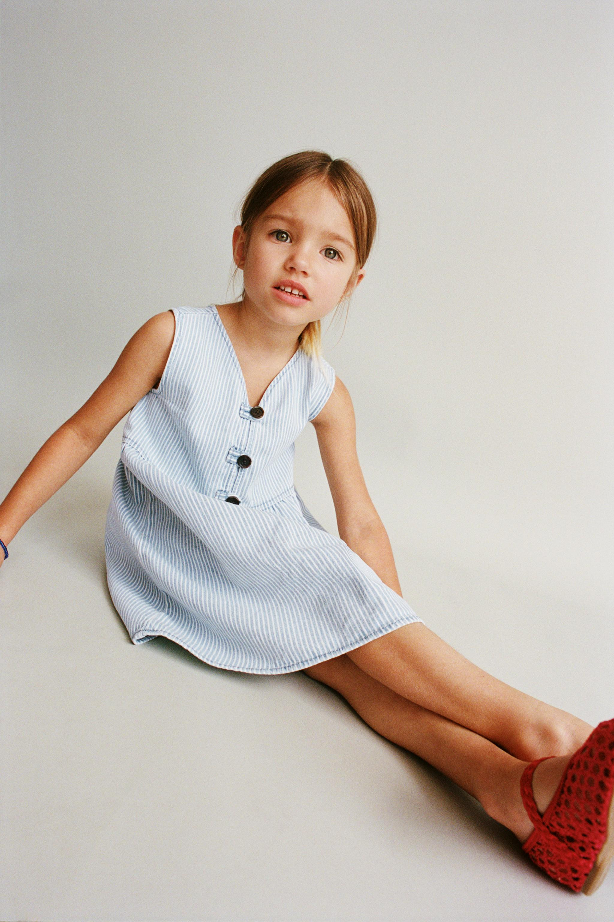 STRIPED TWILL DRESS | Zara US