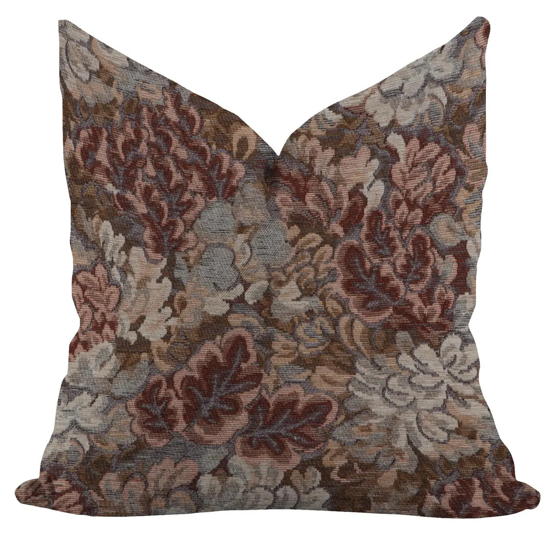 Vintage Botanical Tapestry Pillow Cover: Woodland Foliage Cushion, Traditional Home Decor | Etsy (US)