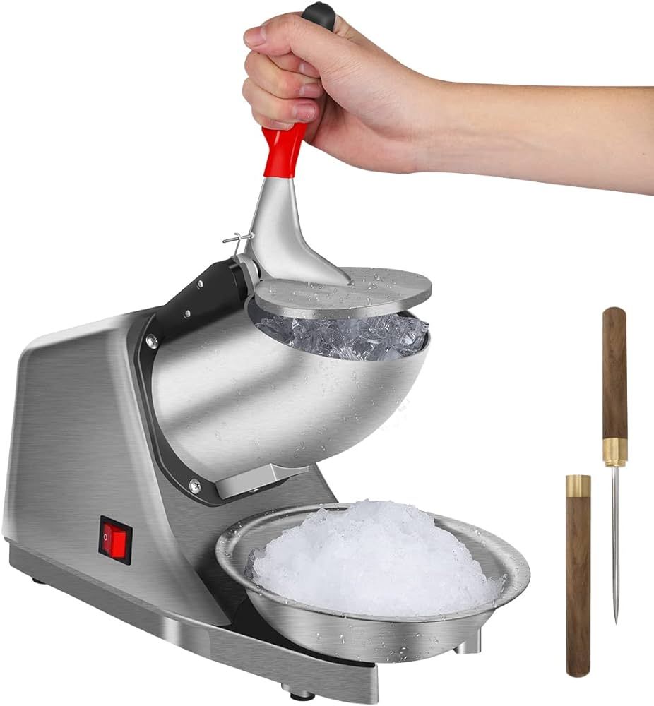 Reespring Shaved Ice Machine Snow Cone Machine Ice Crusher with Stainless Steel Blade Kitchen Ele... | Amazon (US)