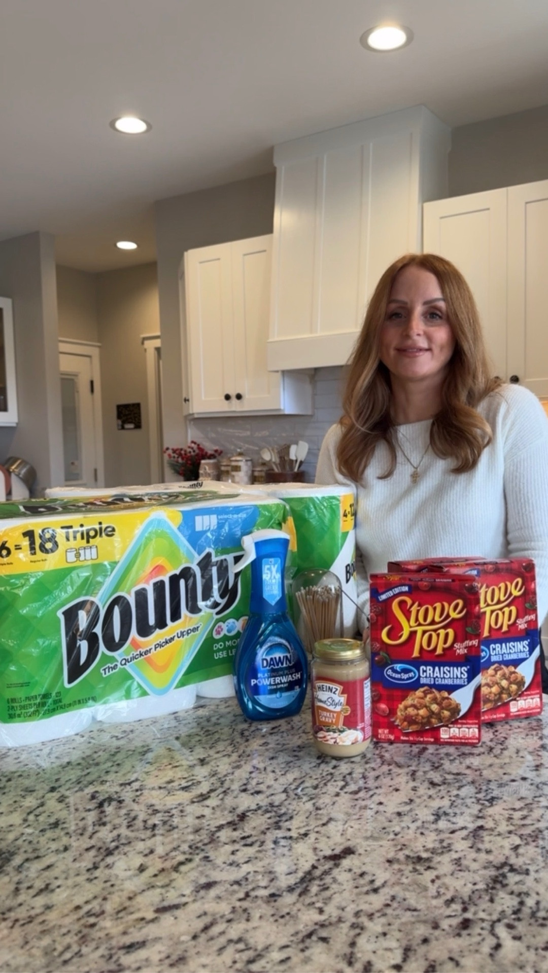 #ad Ingredients
* 2pkg(16 oz. each) Good & Gather cut fresh green beans
* 1can(10-3/4 oz.) condensed cream of mushroom soup
* 1/2lb(8 oz.) VELVEETA® Original Cheese, cut into 1/2-inch cubes
* 1-1/2cupshot water
* 1/4cupbutter
* 1pkg(6 oz.) STOVE TOP Stove Top Stuffing with Ocean Spray (R) Craisins(R) Dried Cranberries
Instructions
Step 1
Heat oven to 350ºF.
Step 2
Combine beans and soup in 2-qt. casserole sprayed with cooking spray; top with VELVEETA.
Step 3
Add hot water to butter in medium bowl; stir until melted. Stir in stuffing mix just until moistened. Spoon over bean mixture.
Step 4
Bake 35 to 40 min. or until heated through.
Enjoy!! Make sure to purchase all my holiday hosting must haves for your holiday hosting and party needs!

@Target @dawndishwash @bountypapertowels, @heinz #TargetFinds #TargetStyle #DawnPartner #BountyPartner #HeinzPartner


#LTKHoliday #LTKfoodie #LTKCyberWeek