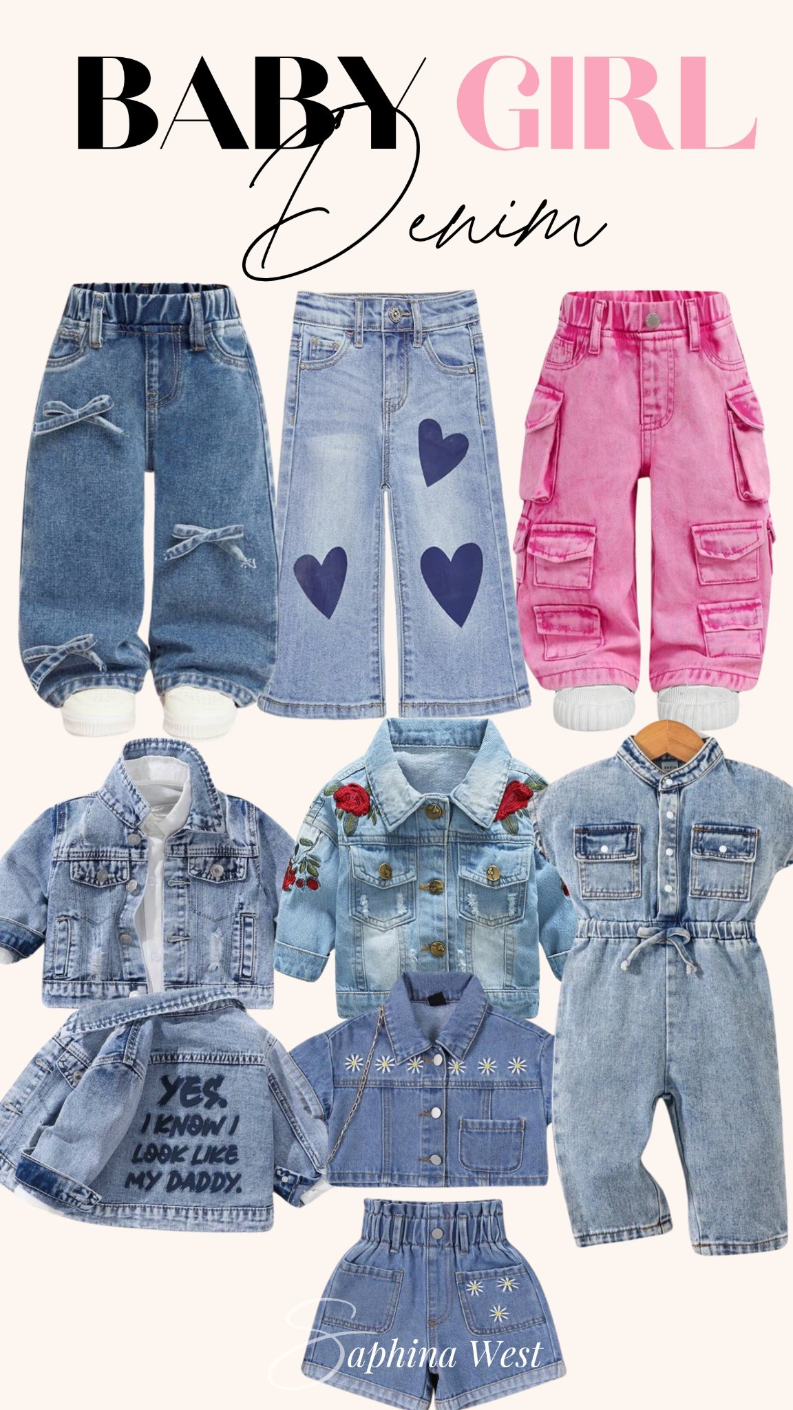 Baby girl denim looks!🎀🎀

#LTKFamily #LTKKids #LTKBaby