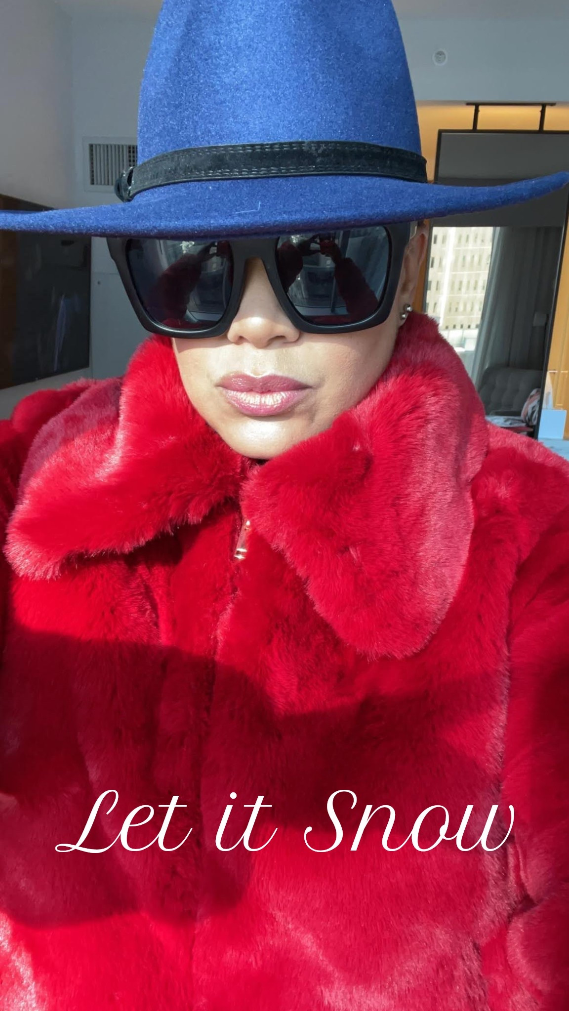 A Fedora and Fur is definitely VIBE!  This is a very distinctive style!  #furcoat #red #fedora #sunglasses #vibes #snow #winterfashion #styleinspo #fashioninspo #trendy #chic #classy #cold #winter #amazon

#LTKTravel #LTKOver40 #LTKHoliday