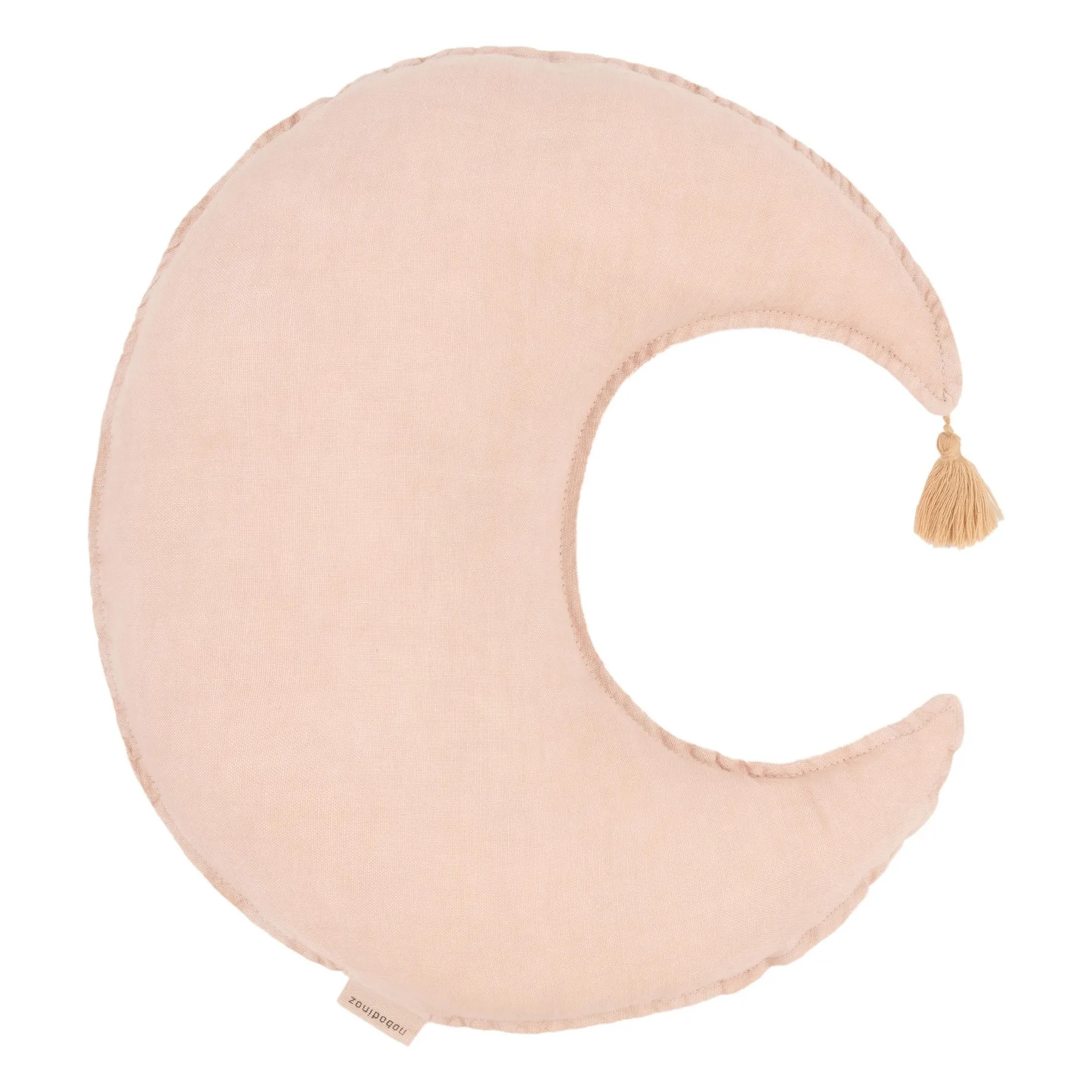 Lune cushion - French Linen | Powder pink | Smallable